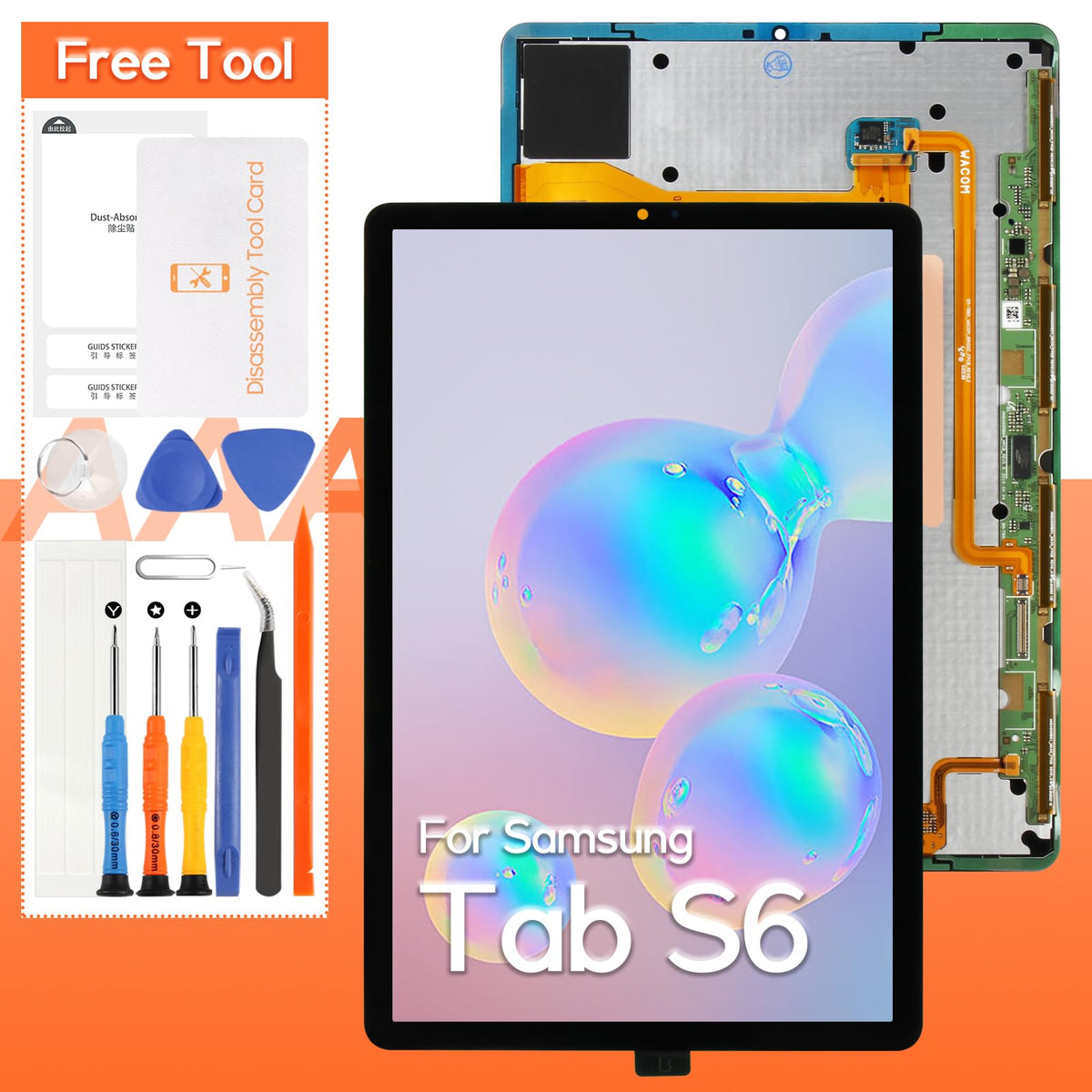 Screen Replacement for Samsung Galaxy Tab S6 T860 T865 LCD Display Touch Screen Digitizer Full Assembly,with Tools
