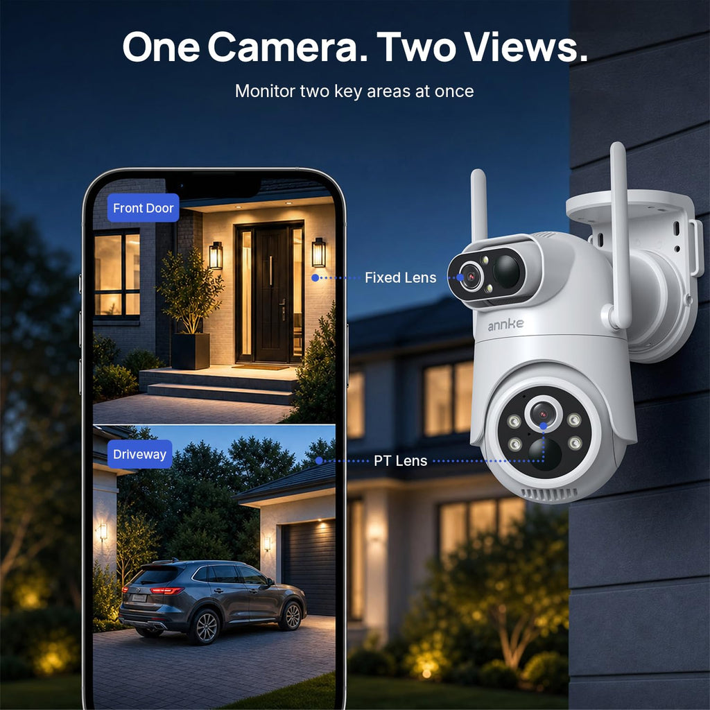 ANNKE No Subscription Security Camera System Wireless with 64GB SD Home Hub