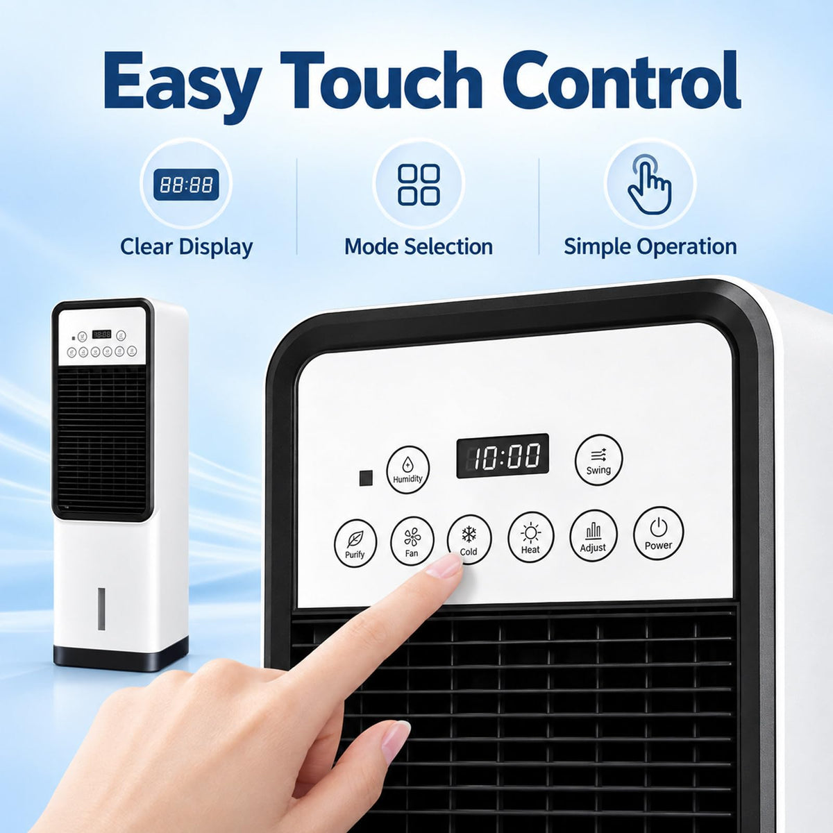 Portable AC and Heater Combo for Rooms Up to 108 sq ft 110V