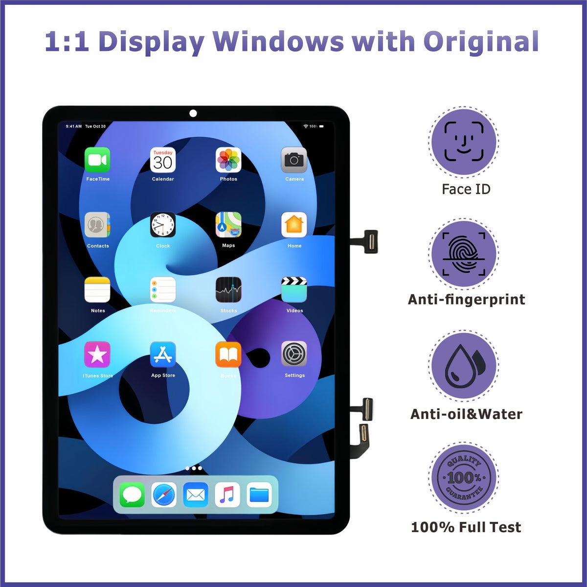 ZTR for iPad Air 5 5th Gen (2022) Air 4 4th (2020) 10.9” LCD Screen Replacement LCD Display for A2588 A2589 A2591/ A2072 A2316 A2324 A2325 LCD Display Touch Screen Digitizer Full Assembly with Tools