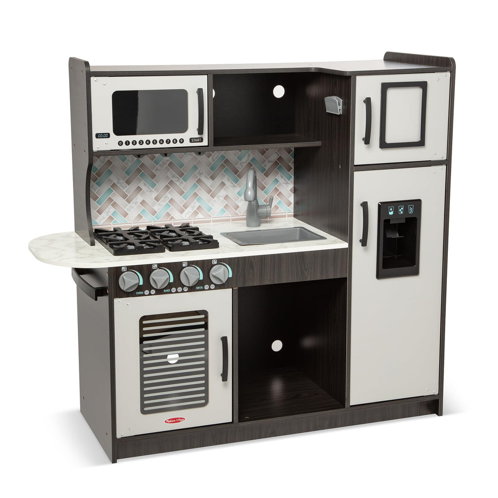 Melissa & Doug Wooden Chef's Pretend Play Toy Kitchen Charcoal