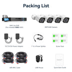 Wired Security Camera System Outdoor, 4X 3MP CCTV Camera, 500G HDD