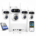 CAMCAMP Triple-Lens Wireless Security Camera System Outdoor with 12 Views
