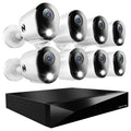 Night Owl 12-Ch Wired DVR System, 8 2K Cams, 2TB HDD, 2-Way Audio