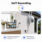 CAMCAMP Wireless Security Camera System with Monitor 8 Outdoor WiFi Cameras