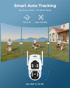 Hiseeu Security Camera, 4MP Solar Security Cameras Wireless Outdoor