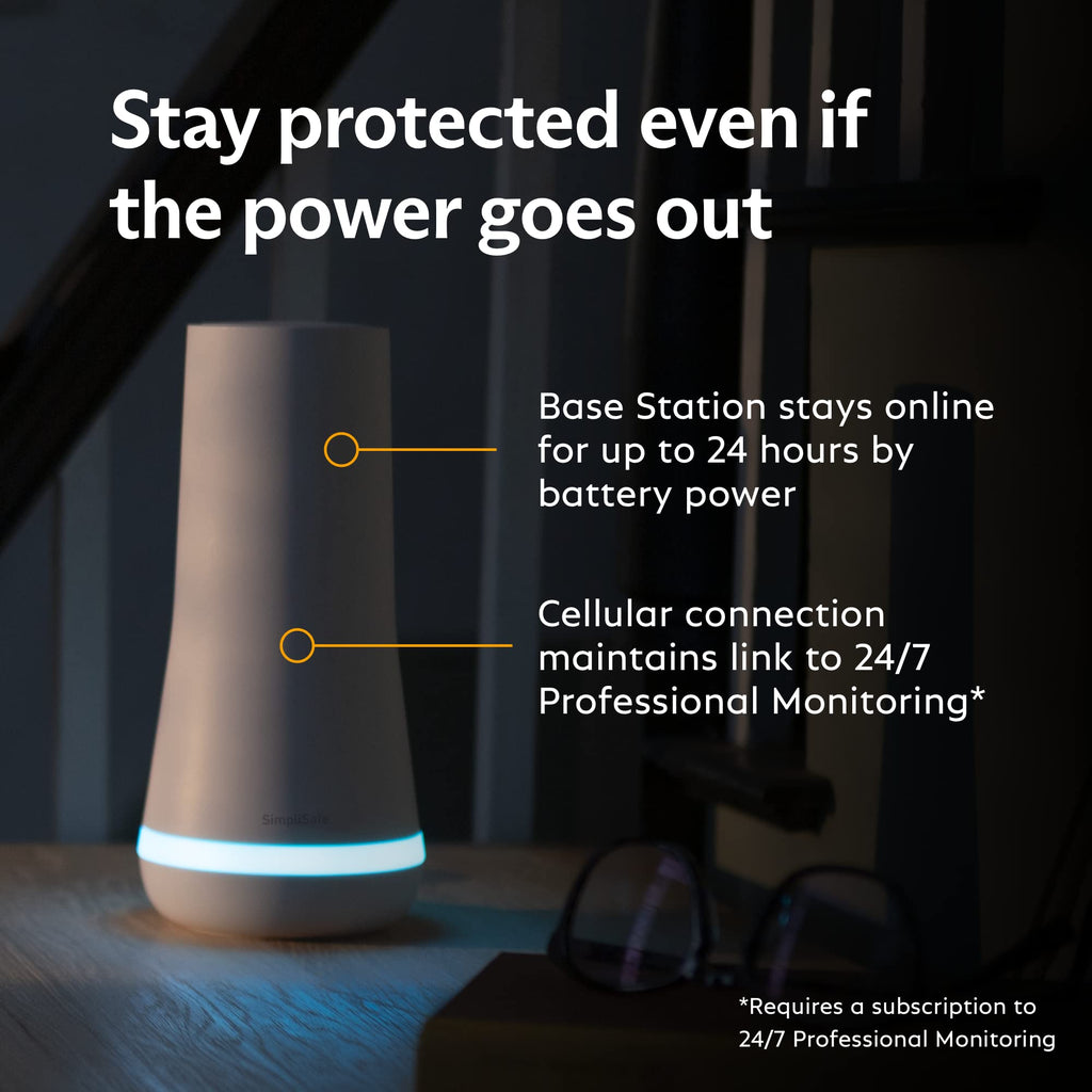 SimpliSafe 12 Piece Wireless Home Security System w/HD Camera - Optional 24/7 Professional Monitoring - No Contract - Compatible with Alexa and Google Assistant, White