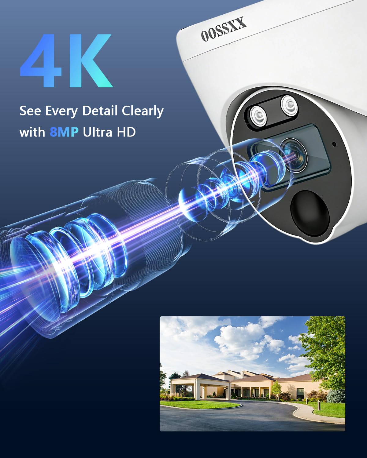 4K HD-Analog Wired Security Camera System 8 Dome CCTV Cameras 1TB HDD
