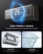 Upstreman 12000 BTU Mini Split AC/Heating System, 230V Silver Mini Split Air Conditioner, 20 SEER2 Ductless Split AC, Energy Efficient Inverter, WiFi Control, with Mounting Bracket, Up to 750 Sq.Ft
