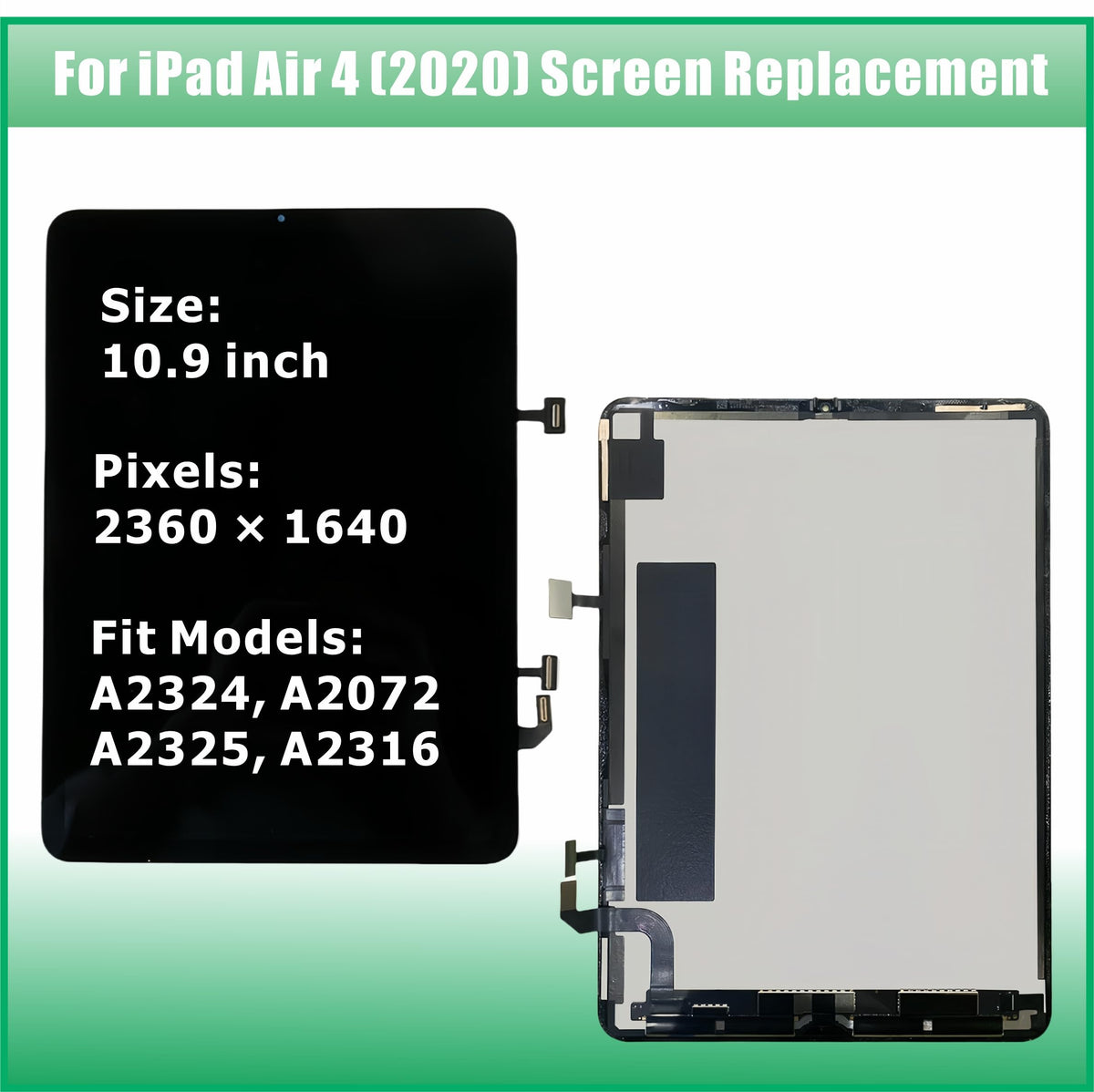 ZTR for iPad Air 4 4th Gen (2020) 10.9” Screen Replacement LCD Display for A2324 A2316 A2325 A2072 Touch Screen Digitizer Full Assembly with Tools