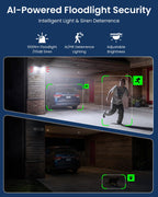 REOLINK Solar Floodlight Security Cameras Wireless Outdoor, Up to 1000lm