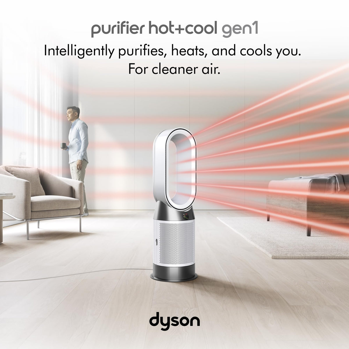 Dyson Purifier Hot+Cool Gen1 HP10 - HEPA Air Purifier, Fan & Heater, 350° Oscillation, 10 Levels, bladeless (White)