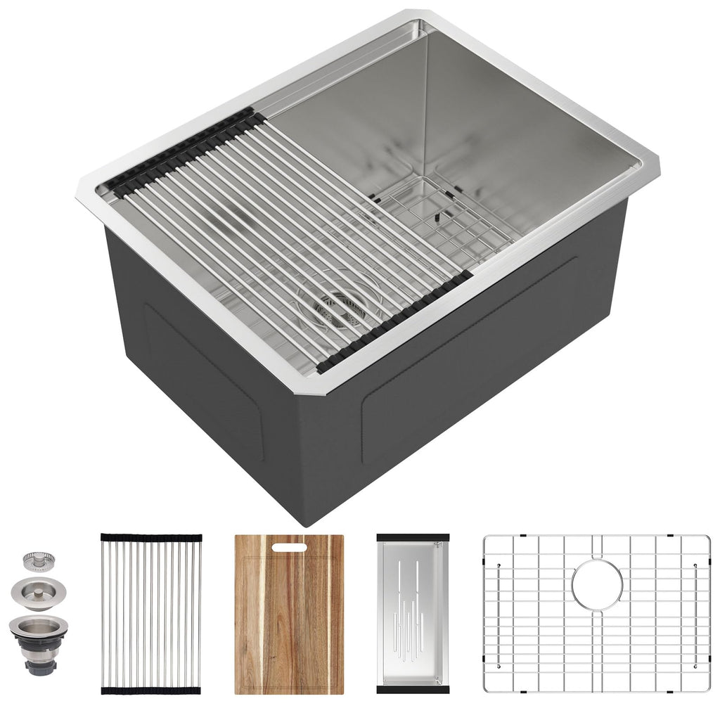 30 Inch Undermount Kitchen Sink Workstation Stainless Steel