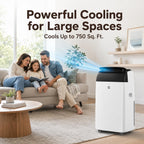 GarveeLife 14000 BTU Portable Air Conditioners, 4-in-1 Indoor AC Unit with Cooling, Dehumidifier, Fan, Follow Me, 24-Hour Timer, Remote Control & Window Kit for Bedroom, Home Office, Apartment,