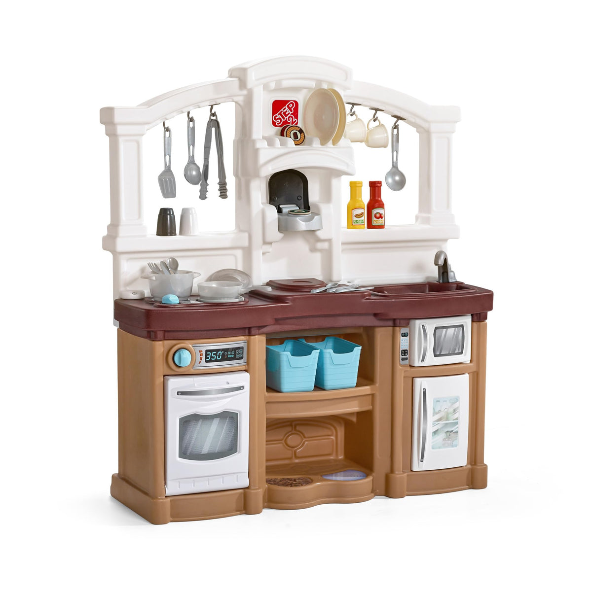 Step2 Fun with Friends Kids Kitchen Playset, Lights & Sounds, Pink