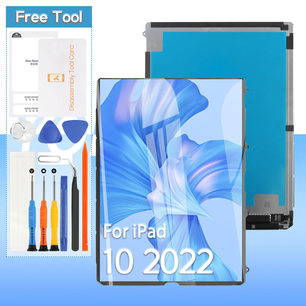 Screen Replacement for iPad 10 2022 A3162, A2757, A2777, A2696,for iPad 10th Gen LCD Display 10.9" with Repair Kits(Touch Screen not Included)