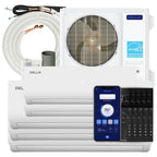 DELLA 55K BTU 5 Zone Mini Split AC (3x9K+2x18K), 22.5 SEER2, for 3200 Sq Ft