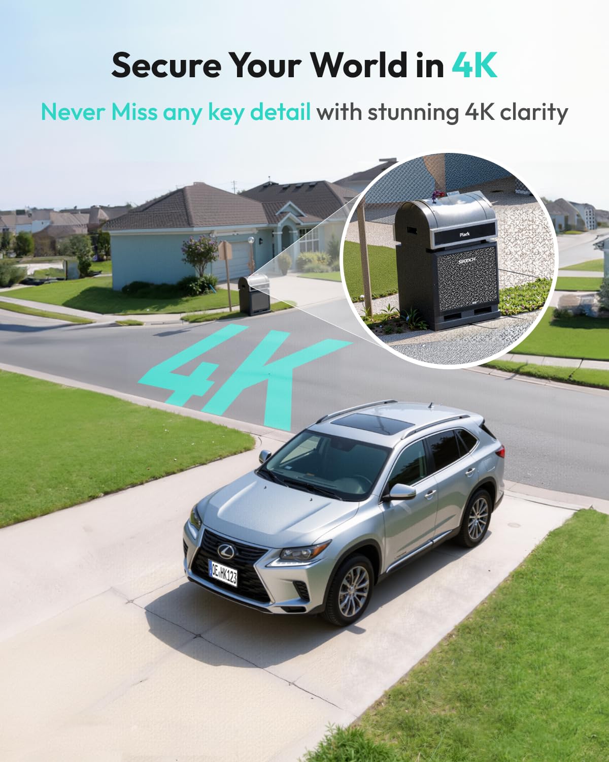 BOTSLAB 4K Security Camera Wireless Outdoor, 32GB Local Storage, Add-On Cam