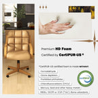 D9520 6pc Swivel Tilt Kitchen Dining Chair - Taupe-Chestnut