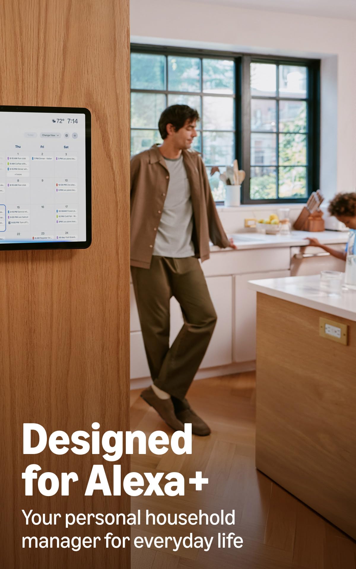Amazon Echo Show 16 with Nanomatte display (newest model), Kitchen command center and productivity hub, Built-in Fire TV and night vision camera, Wall mount included, Designed for Alexa+