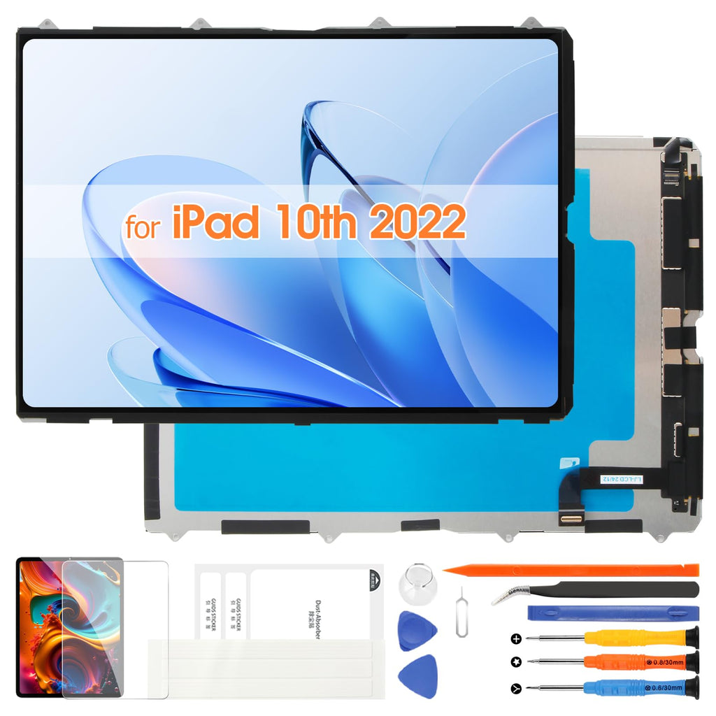 LCD Screen Replacement for iPad 10th Gen 2022 LCD Display for iPad 10.9 2022 LCD Screen Glass with Repair Kit A2696 A2757 A2777 (Only LCD,Not Touch Digitizer)
