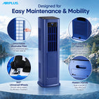 AIRPLUS Smart Portable Air Conditioner, 12,000 BTU Cooling/Heating Air Conditioner for Bedroom with Drainage-free Cooling, Dehumidifier, Fan, 24h Timer for 700 Sq Ft Rooms, Blue