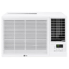 LG 7,600 BTU Window Air Conditioner with Heat, 115V, Cools 330 Sq.Ft. for Bedroom, Living Room, Apartment, with Remote, 2 Speeds, Slide In-Out Chassis, 24-hour Timer, White