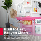 Step2 Fun with Friends Kids Kitchen Playset, Lights & Sounds, Pink