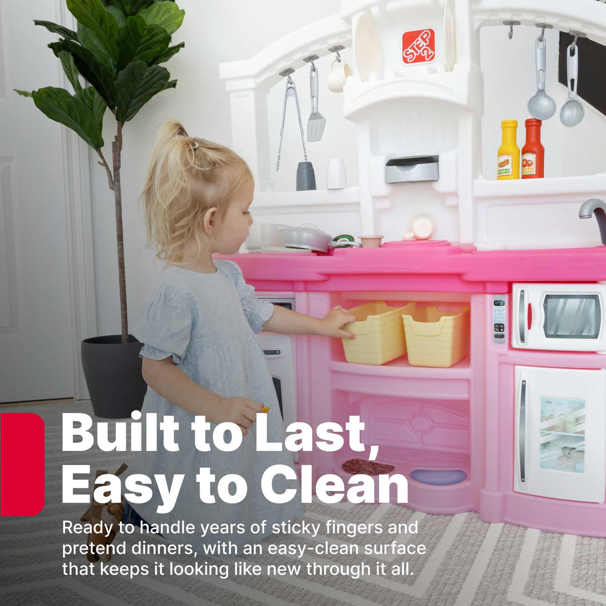 Step2 Fun with Friends Kids Kitchen Playset, Lights & Sounds, Pink