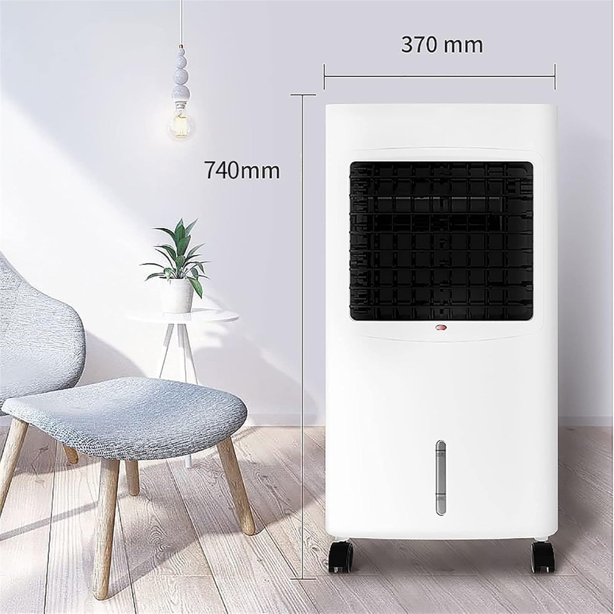 Portable Evaporative Cooler with Remote Control - Energy Efficient Mobile Cooling and Heating Unit for Home and Office Use