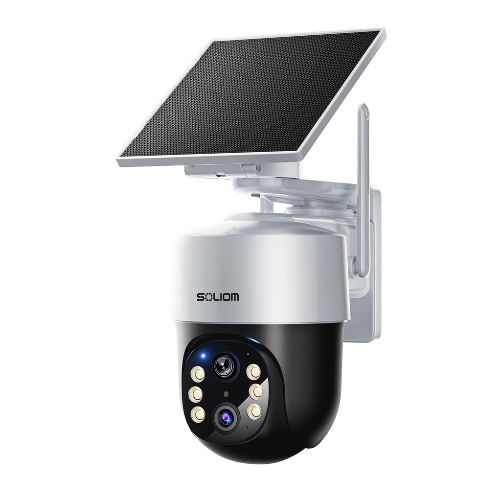 SOLIOM 4K Solar Security Cameras Wireless Outdoor System, 4-Cam Kit