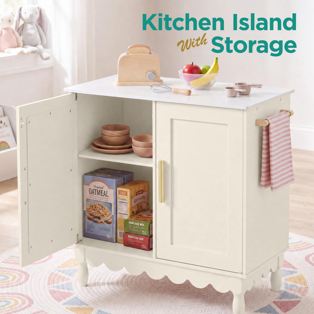 Best Choice Products Wooden Play Kitchen w/ Espresso Machine & Island