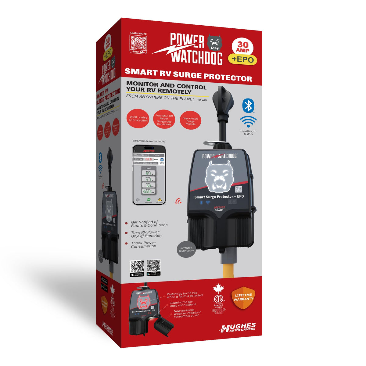 Power Watchdog PWD30EPOW Smart RV Surge Protector, 30A, WiFi & Bluetooth