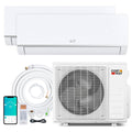 COSTWAY 20K Dual 2 Zone Mini Split AC/Heating System, 23 SEER2 12k+12k BTU