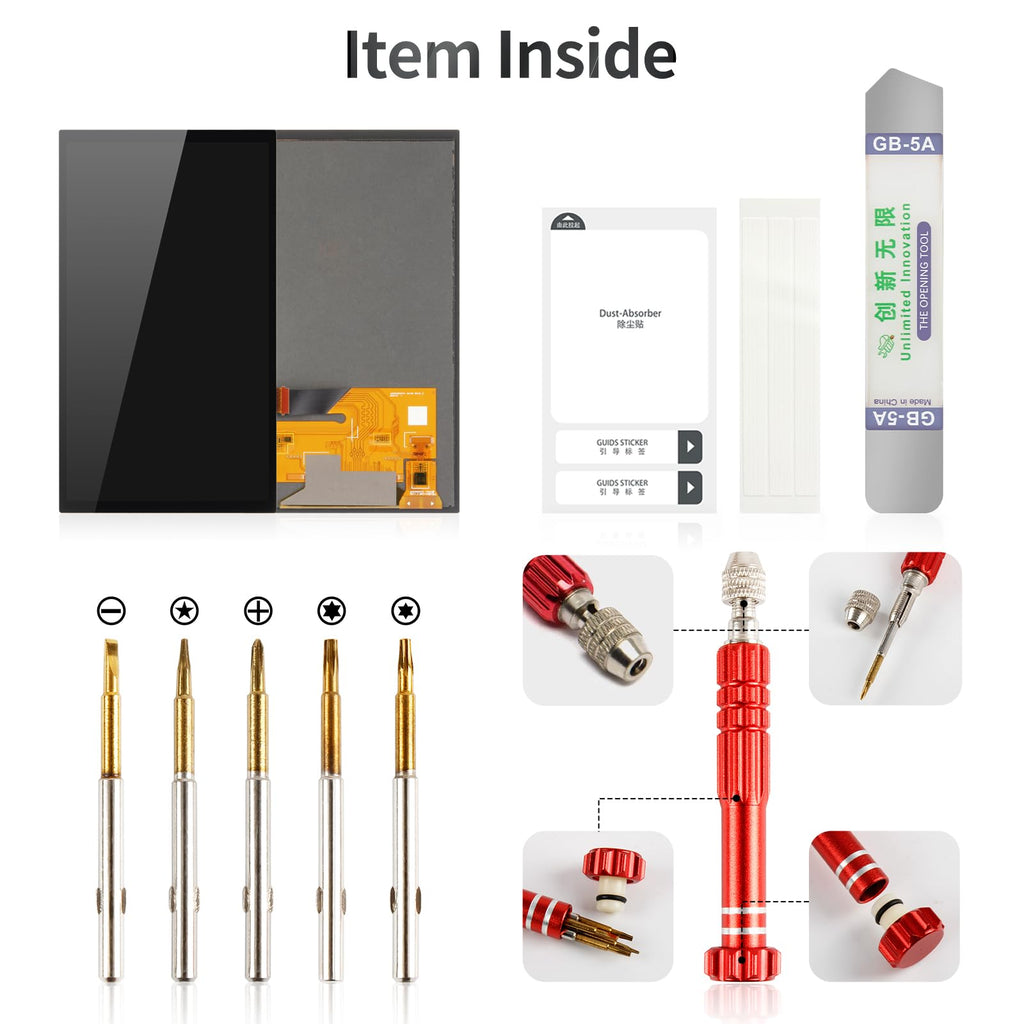 for Switch OLED Screen 2021 for Switch OLED Digitizer LCD for Nintendo Switch OLED Screen Replacement Touch Display Assembly Kits 7" Black