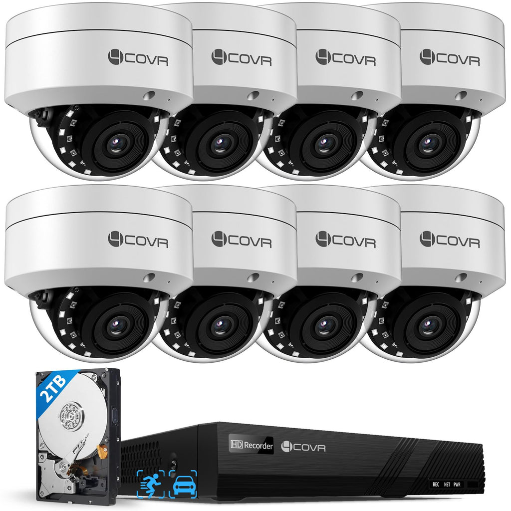 4COVR 16 Channel Security Camera System 5MP PoE with 4TB HDD, LY54AX5M1612
