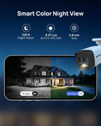 ANNKE 8CH 3K Poe Security Camera System, Red & Blue Light Alarm, 2TB HDD