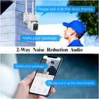 5MP PT Wireless Security Camera System 4Pcs Outdoor Cameras 2TB HDD