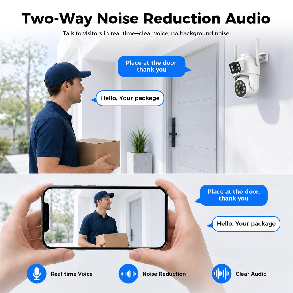 Camcamp Home Security Camera System Wireless Outdoor, 4 Plug-in Cameras