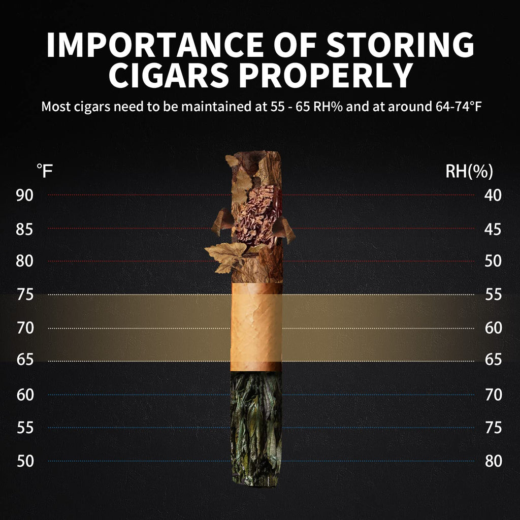 NEEDONE Electric Cigar Humidor 23L with Heating and Cooling Control System