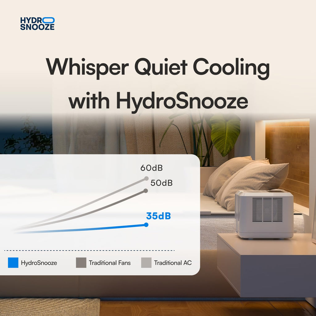 HydroSnooze Water Cooling & Heating Mattress Pad, Temperature Control Bed Cooling System, Cooling Mattress Topper Perfect for Hot Sleepers,Temp Range of 59-131°F, King Bed Size (71" W x 79" L)