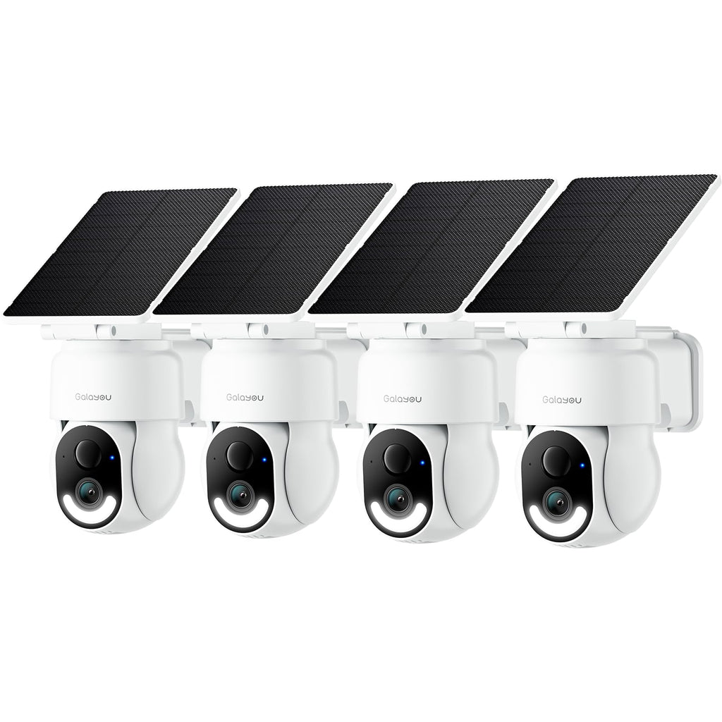 GALAYOU Security Cameras Wireless Outdoor with Solar Powered, R6 4Pack