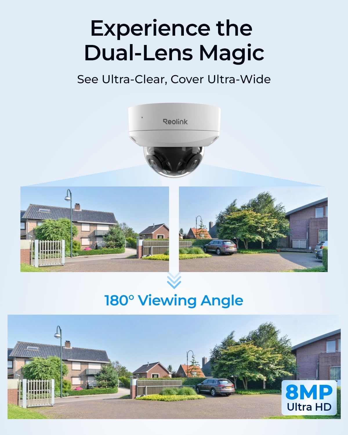 REOLINK Duo 2V PoE 8MP Dual-Lens PoE Camera with IK10 Vandal-Proof