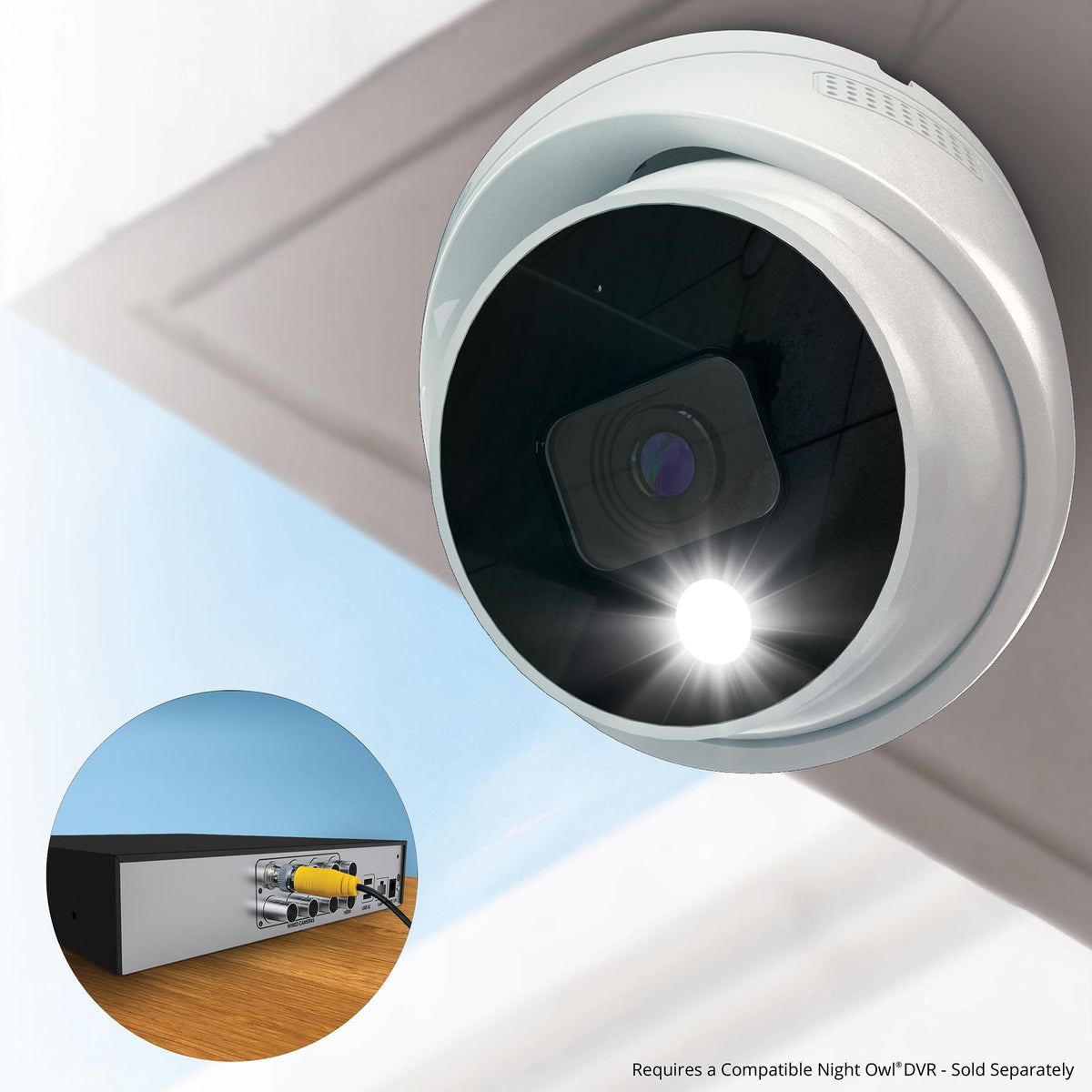 Night Owl 12-Ch Wired DVR System, 4 2K Cams, 2TB HDD, 2-Way Audio