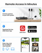 ZOSI 3K Wired Security Camera System, 4 x 1080p Dome Camera Outdoor,1TB HDD