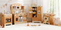 ROBUD 4-in-1 Wooden Play Kitchen Set with Fridge Washer Dishwasher