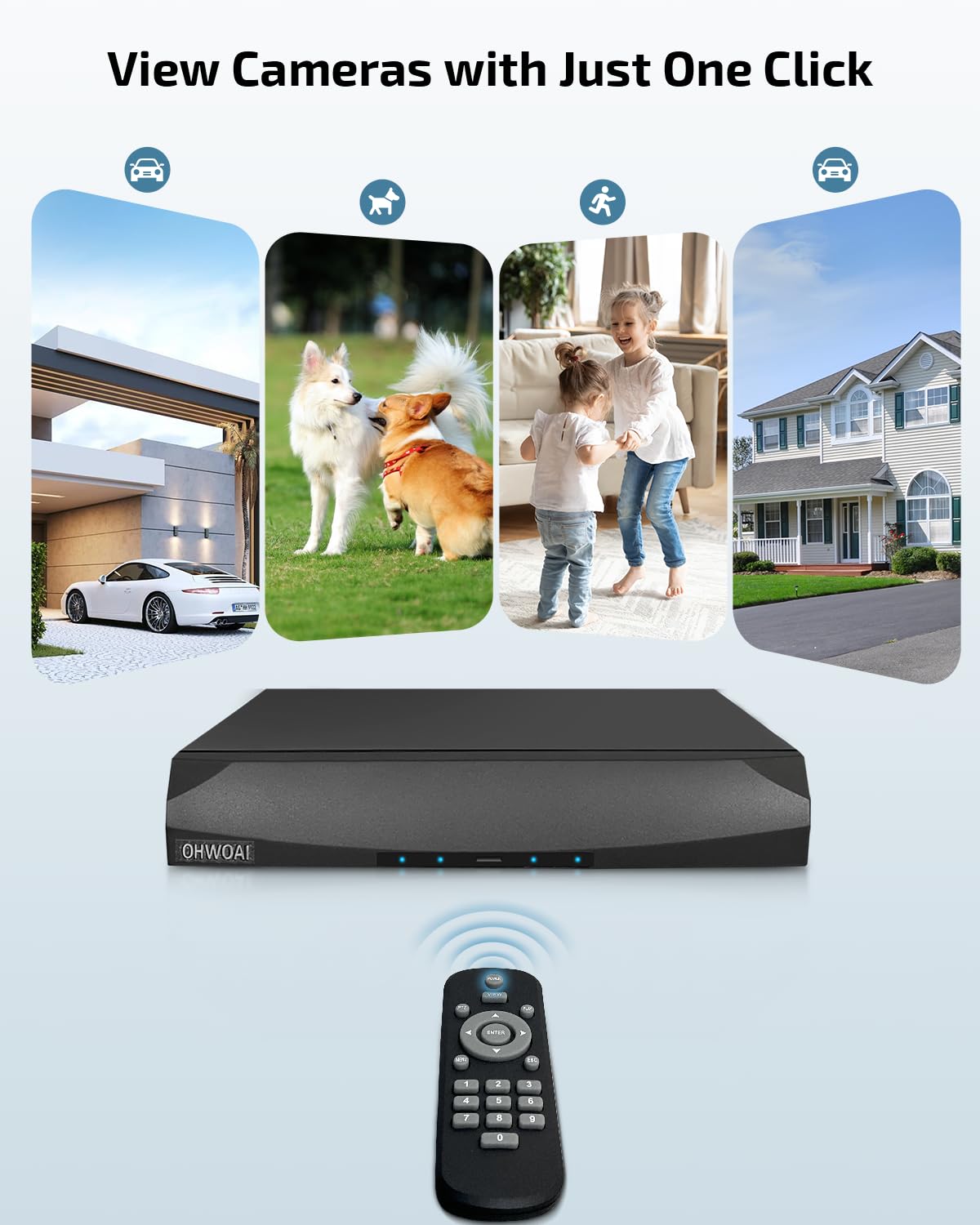 Outdoor Wired Security Camera System, 4K PoE Video Surveillance System