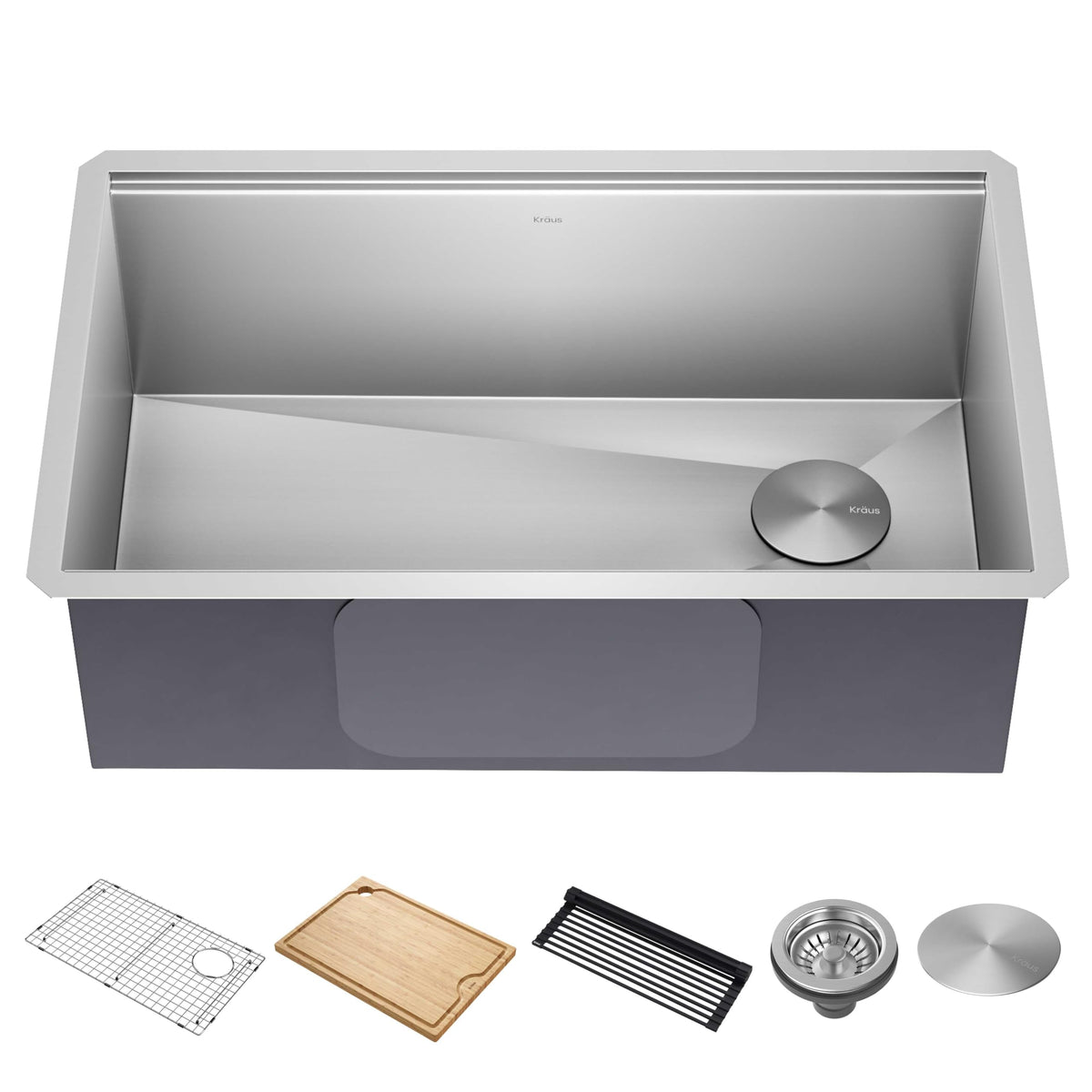 KRAUS Stainless Steel 30 in Undermount Kitchen Sink KWU110-30