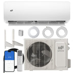 Upstreman 12000 BTU Mini Split AC Heating System, 20 SEER2 230V Mini Split Air Conditioner, Pre-Charged Heat Pump Ductless Inverter System, Up to 750 Sq.Ft, WiFi Control, with Mounting Bracket