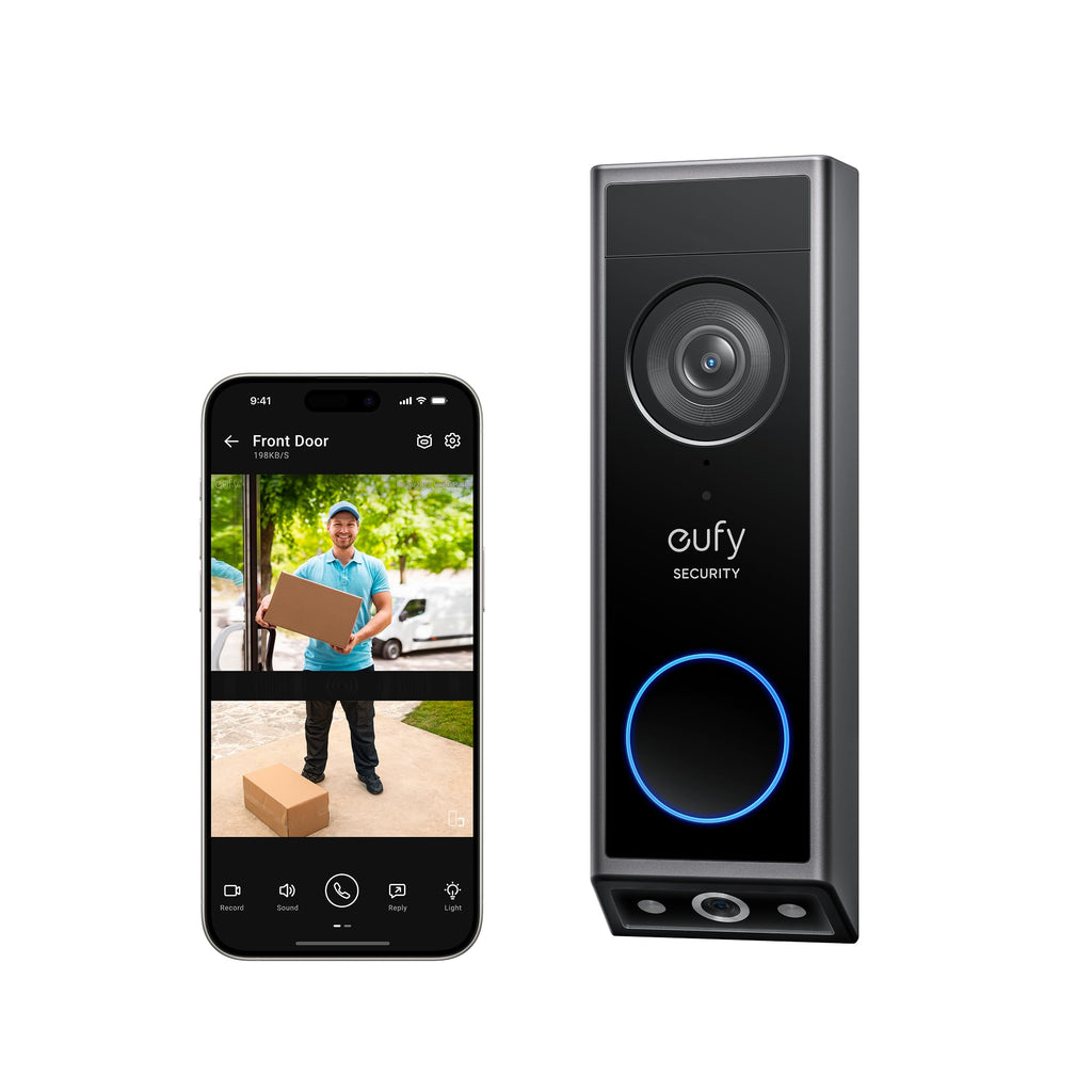 eufy Security Video Doorbell E340, Dual Cameras, 2K FHD, 8GB Local Storage